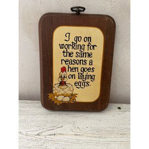 Wooden sign chicken eggs